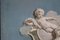 Französischer Künstler, Blau-Weiße Komposition mit Engel, 19. Jh., Öl auf Leinwand, Gerahmt 11