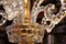 20th Century Italian Murano Transparent Glass 2-Tier 5-Light Chandelier, 1940s, Image 10