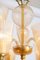 Lámpara de araña de 12 brazos con incrustaciones doradas de Barovier & Toso, años 40, Imagen 4