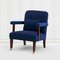 Fauteuil Club en Coton Bleu Marine par Ada Interiors 1