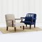 Club Chair in Navy Cotton by Ada Interiors, Image 3