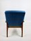 Vintage Polish Easy Chair in Ocean Blue, 1970s, Image 9