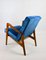 Vintage Polish Easy Chair in Ocean Blue, 1970s 5
