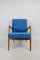 Vintage Polish Easy Chair in Ocean Blue, 1970s 4