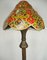 Antique Islamic Syrien Brass Floor Lamp with Hand Painted Camel Skin Leather Lampshade, 1930s 3