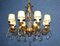 Mazarin Chandelier in Gilded Bronze and Crystal, 1940s 1