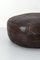 Vintage Brown Leather Pouf, Image 2