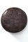 Vintage Brown Leather Pouf 6