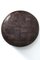 Vintage Brown Leather Pouf, Image 6
