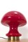 Rote Glas Mushroom Tischlampe 6