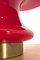 Red Glass Mushroom Table Lamp 5