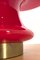 Rote Glas Mushroom Tischlampe 5