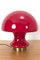 Red Glass Mushroom Table Lamp 1