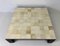 Italian Art Deco Style Parchment Square and Black Lacquered Coffee Table, 1980s 6