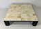 Italian Art Deco Style Parchment Square and Black Lacquered Coffee Table, 1980s 4