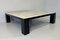 Italian Art Deco Style Parchment Square and Black Lacquered Coffee Table, 1980s 7