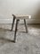 Rustic Handmade Cornish Milking Stool in Wood with Limed Finish, UK, 1960s 1