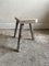 Rustic Handmade Cornish Milking Stool in Wood with Limed Finish, UK, 1960s, Image 1