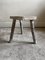 Rustic Handmade Cornish Milking Stool in Wood with Limed Finish, UK, 1960s 2