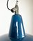 Industrial Blue Enamel Factory Lamp with Cast Iron Top, 1960s 9
