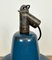 Industrial Blue Enamel Factory Lamp with Cast Iron Top, 1960s 12