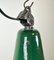 Industrial Green Enamel Factory Lamp with Cast Iron Top, 1960s 8