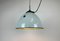 Industrial Grey Enamel Factory Lamp with Cast Iron Top, 1960s 9