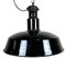Schwarz emaillierte industrielle Mid-Century Fabriklampe, 1950er 1