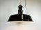 Mid-Century Industrial Black Enamel Factory Lamp, 1950s 12