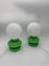 Vintage Green Glass Table Lamps, 1959, Set of 2 1