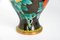Chinesische Vase in Schwarz & Gold mit Vögeln und Blumen, 1950er 11
