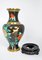 Chinese Black and Gold Vase with Birds and Flowers, 1950s 5