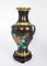 Chinese Black and Gold Vase with Birds and Flowers, 1950s, Image 2