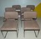 Steel & Alcantara Dining Chairs, Italy, 1970s, Set of 6, Image 1