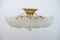 Mid-Century Modern Ceiling Lights in Brass and Murano Glass from Barovier & Toso, 1980s, Set of 2, Image 10