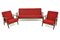 GE 240 Cigar Chairs & Sofa von Hans J. Wegner, Denmark, 1960er, 3er Set 1