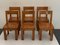 Modernist Cherrywood Chairs, 1970s, Set of 6 3