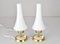 Table Lamps in Opaline Glass, 1950s, Set of 2 3