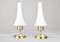 Table Lamps in Opaline Glass, 1950s, Set of 2 1