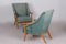 Art Deco Green Beech Armchairs, 1940s, Denmark, Set of 2 3