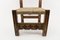Hand Carved Wooden High Back Chair with Sea Grass Seat, Spain, 1960s 9