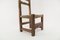 Handgeschnitzter Holzstuhl mit hoher Rückenlehne und Sitz aus Seegras, Spanien, 1960er 8