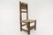 Hand Carved Wooden High Back Chair with Sea Grass Seat, Spain, 1960s, Image 2