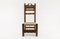 Hand Carved Wooden High Back Chair with Sea Grass Seat, Spain, 1960s, Image 1