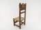Hand Carved Wooden High Back Chair with Sea Grass Seat, Spain, 1960s, Image 6