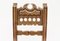 Hand Carved Wooden High Back Chair with Sea Grass Seat, Spain, 1960s, Image 7
