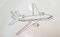 Iron Wire Airplane Wall Sculpture, 1960s 2