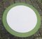Round Green Wood Framed Mirror, 1970s, Image 1