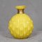 Gelbe Mid-Century Vase aus Muranoglas & Messing, 1950er 9
