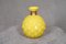 Gelbe Mid-Century Vase aus Muranoglas & Messing, 1950er 1